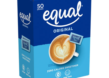 Equal Zero Calorie Sweetener Packets Sugar Substitute, No Calories Artificial, 50 Count (Pack Of 1)