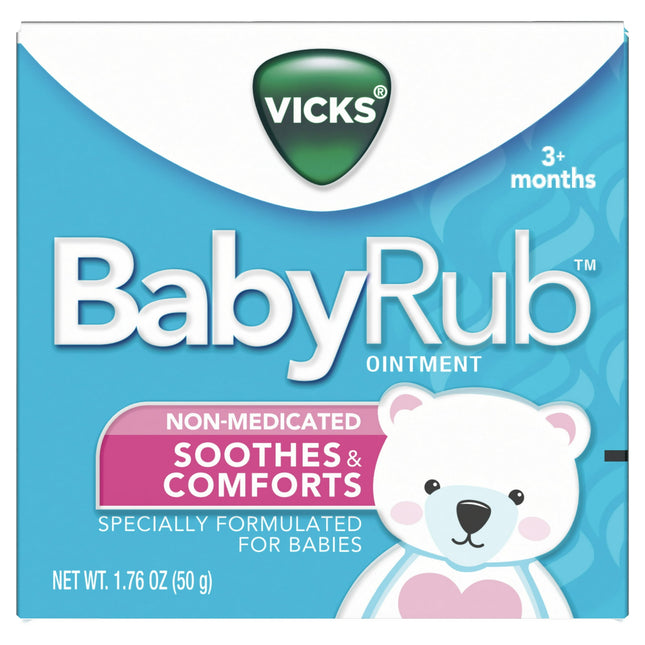 Vicks BabyRub Non-Medicated Soothing Chest Rub Ointment, with Eucalyptus 1.76 Ounce (Pack Of 6)