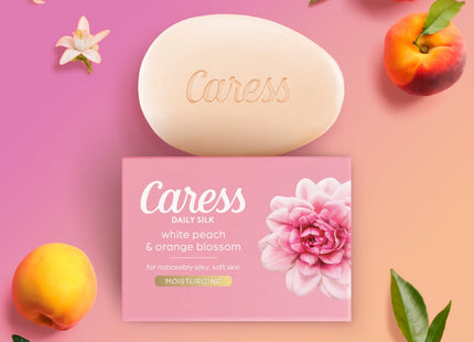 Caress Daily Silk Beauty Bars, White Peach & a Blend of Silk Orange Blossom, 4.25 oz 2 Bar (Pack Of 1)