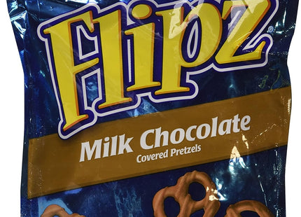 Flipz Milk Chocolate Covered, Perfect Sweet, Salty, & Crunchy Snack, Pretzels, 5 ounce (Pack Of 12)