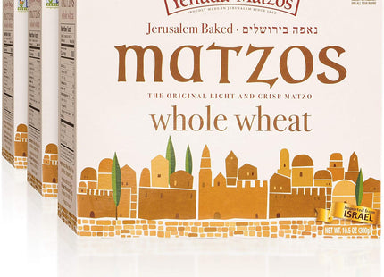 Yehuda Matzo Thins Matzo Thins Whole Wheat, Jerusalem Baked, Thin, Crisp & Delicious, 10.5-Ounce (Pack Of 2)