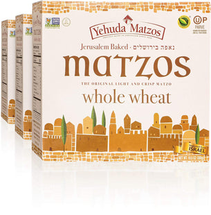 Yehuda Matzo Thins Matzo Thins Whole Wheat, Jerusalem Baked, Thin, Crisp & Delicious, 10.5-Ounce (Pack Of 3)