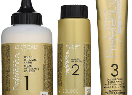 L'Oreal Paris Superior Preference Fade-Defying Shine Permanent Hair Color #8 Medium Blonde 1 Kit (Pack Of 24)