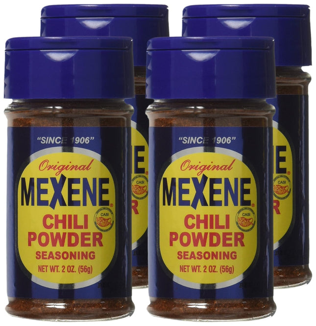 Mexene Original Chili Powder Seasoning, Blended with cumin, oregano, and garlic, 2 Ounces (Pack Of 4)