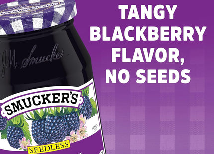 Smucker's Seedless Blackberry Jam, 12 Oz Jar(Pack Of 12)