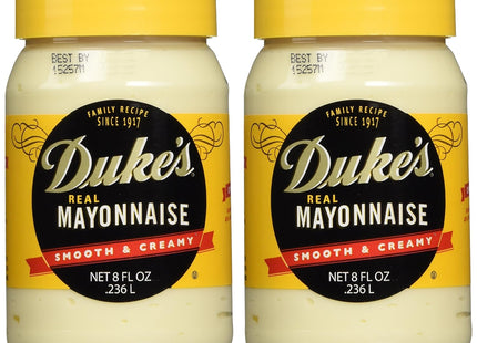 Duke's Real Mayonnaise, Family recipe, Smooth & Creamy, Gluten-free, Jar 8 Ounce (Pack Of 2)