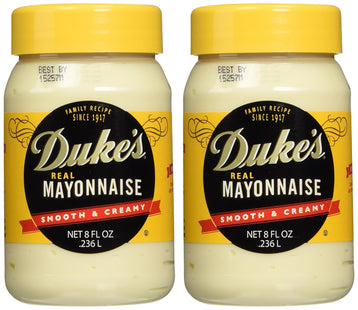 Duke's Real Mayonnaise, Family recipe, Smooth & Creamy, Gluten-free, Jar 8 Ounce (Pack Of 2)