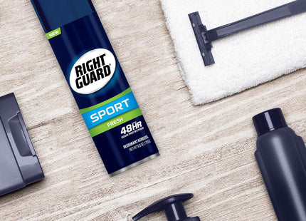 Right Guard Sport, Antiperspirant & Deodorant Spray, 48-Hour Odor Control, Fresh Scent, 6 Ounce (Pack Of 12)