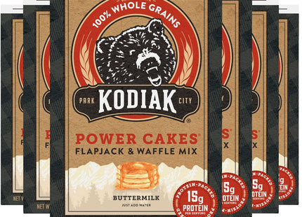 Kodiak Cakes Buttermilk Pancake and Waffle Mix Power Cakes, Flapjack and Waffle Baking Mix, Dark Chocolate, 20 Ounces (Pack Of 12)