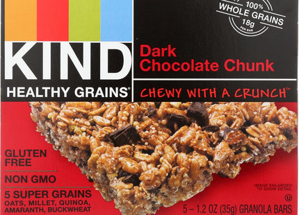 KIND Healthy Grain Bars, Gluten Free, Dark Chocolate Chunk Snack Bars, Healthy Snacks, 1.2 Ounce 5 Count Box (Pack Of 4)