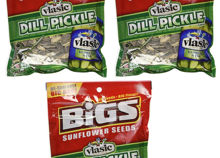 BIGS Vlasic Dill Pickle, Sunflower Seeds, Flavored, Keto Friendly Snack, Low Carb Lifestyle, 5.35 ounce (Pack Of 12)