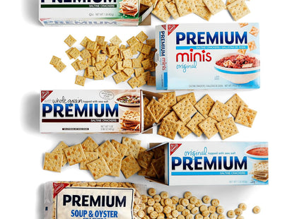 Nabisco Premium Unsalted Tops Saltine Crackers, Crispy, Square, Low Salt Crackers, 16 Ounce (Pack Of 12)