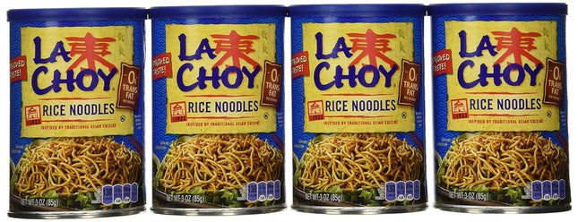 La Choy CHOW MEIN Asian Style Crunchy Noodles, Made With wheat and Rice Flour, 3 Ounce Canister (Pack Of 4)