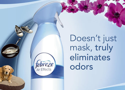 Febreze AIR Effects Air Freshener, Handheld Aerosol, Odor-Eliminating, Heavy Duty Crisp Clean, 8.8 oz (Pack Of 5)