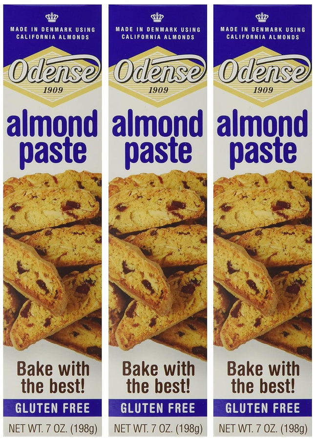 Odense Almond Paste Tube, Pure Almond Paste From frsh Almonds, Bake With The Bes, Gluten-Free, 7 Ounces (Pack Of 3)