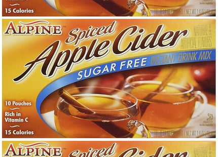 Alpine Spiced Apple Cider Sugar Free, Rich in Vitamin C and Low Calorie, Instant Drink Mix, 1.4 Ounce (Pack Of 48)