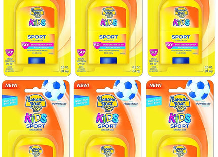 Banana Boat Kids Sport Broad Spectrum, Sunscreen Stick SPF50 Travel Size Sunscreen, 0.5 Ounce (Pack Of 12)