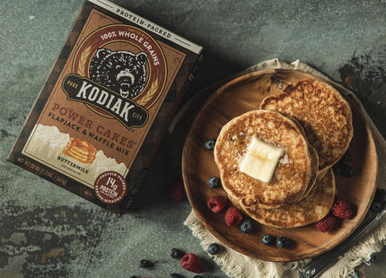 Kodiak Cakes Buttermilk Pancake and Waffle Mix Power Cakes, Flapjack and Waffle Baking Mix, Dark Chocolate, 20 Ounces (Pack Of 12)