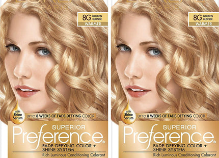 L'Oreal Paris Superior Preference Permanent Hair Color, 8G Golden Blonde (Pack Of 7)