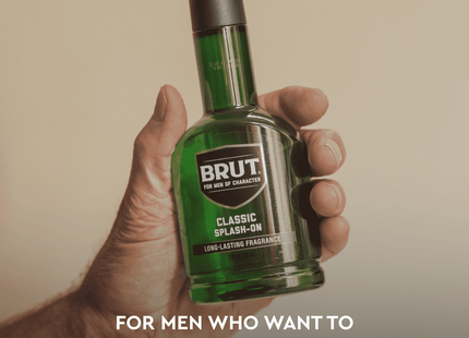 Brut Splash-On Original Fragrance, Cologne for Men Long Lasting Fragrance, Spicy Woods, Floral, and Citrus Notes, 3.5 Ounce (Pack Of 2)