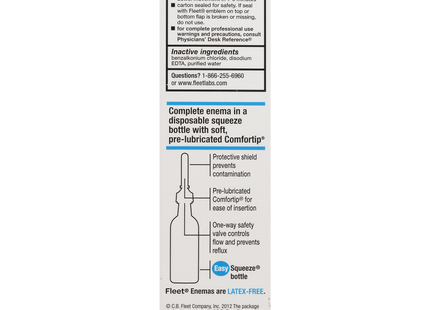 Fleet Enema, Fast Effective Constipation Relief, Ready-to-Use Saline Laxative, 4.5 FL Ounce (Pack Of 6)