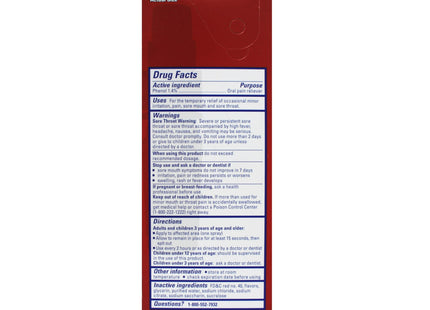 Chloraseptic Sore Throat Spray Pocket Pump, Cherry 0.67 Ounce 20 Ml Bottle (Pack Of 12)