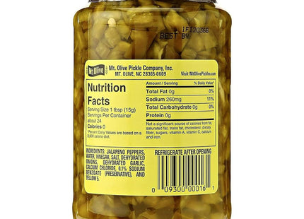 Mt Olive Pickle Diced Jalapeno Pepper, Pickled, Low Calorie, Gluten Free, Fresh Pack, 12 Ounce (Pack Of 2)