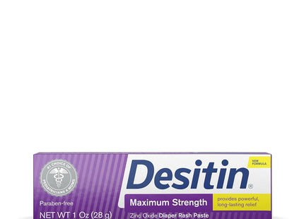 Desitin Diaper Rash Ointment Maximum Strength Original Zinc Oxide Paste 1 Oz (Pack Of 1)