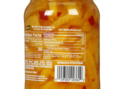 Mt. Olive Simply Vidalia Pickled Onion Strips, No Artificial Color, Kosher, 16 Ounce (Pack Of 4)