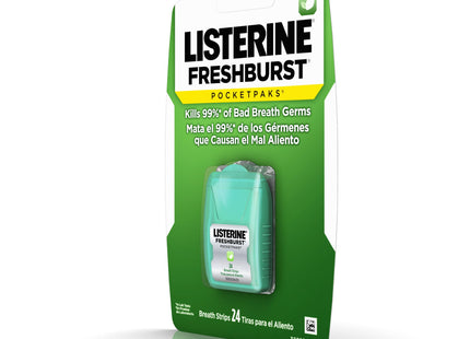 Listerine Pocketpaks, Fresh Breath Strips, Kills Bad Breath Germs, Freshburst Spearmint Flavor, 24-Strip (Pack Of 1)