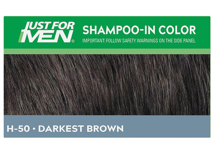Just For Men Shampoo-In Color Gray Hair Coloring H-50 Darkest Brown (6 Pack) - Personal Care > & Styling Shampoo