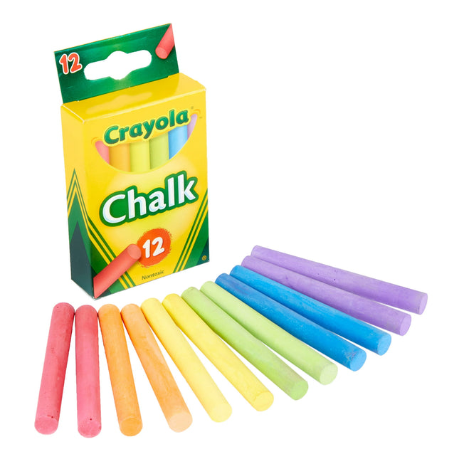 Crayola Drawing Chalk Assorted Colored 12 Sticks Per Box (Pack Of 12)