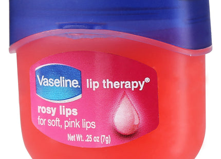 Vaseline Lip Therapy Rosy Lips Lip Treatment Balm Ointment Tinted Pink 0.25 Ounce Jar (Pack Of 9)