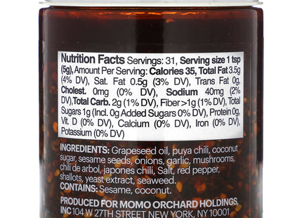 Momofuku Original Chili Oil, Crunchy Garlic, Shallots, Spicy Chili Crisp for Cooking as Sauce or Topping, 5.3 Ounces (Pack Of 3)