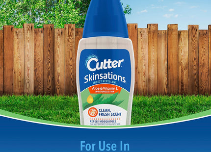 Cutter Skinsations Insect Repellent Pump Spray, Aloe & Vitamin- E, Clean Fresh Scent, 6 Fluid Ounce (Pack Of 12)