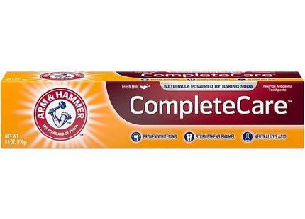 Arm & Hammer Complete Care, Stain Defense Fluoride Anticavity Toothpaste, 6 Ounce (Pack Of 12)