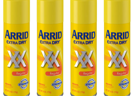 Arrid XX Extra Dry, Antiperspirant Deodorant, Regular, Aerosol Spray, 6 Ounce (Pack Of 4)