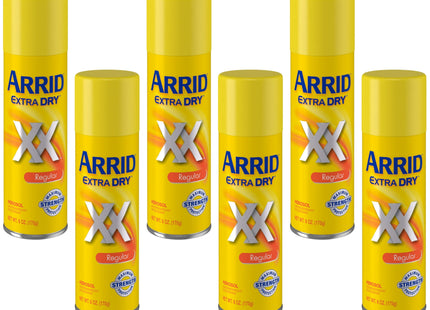 Arrid XX Extra Dry, Antiperspirant Deodorant, Regular, Aerosol Spray, 6 Ounce (Pack Of 6)