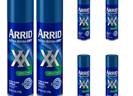 Arrid XX Extra Extra Dry, Ultra Clear, Antiperspirant Deodorant, Ultra Fresh, Aerosol Spray, 6 Ounce (Pack Of 6)