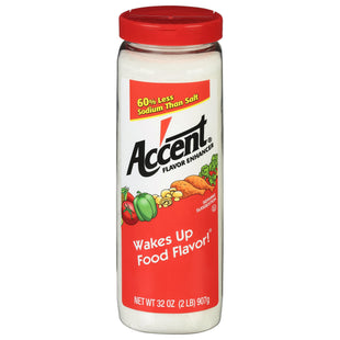 Accent All-Natural Food Enhancer, canister seasoning, No MSG, Kosher Certified, 32 Ounce (Pack Of 2)