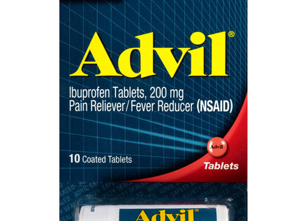 Advil Coated Tablets Pain Reliever and Fever Reducer, Ibuprofen 200mg, 10 Count (Pack Of 144)