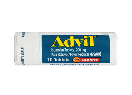 Advil Coated Tablets Pain Reliever and Fever Reducer, Ibuprofen 200mg, 10 Count (Pack Of 144)