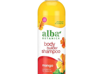 Alba Botanica Body Builder, Mango Natural Hawaiian, Hair Wash, Mango Moisturizing, Shampoo, 12 Ounce (Pack Of 6)