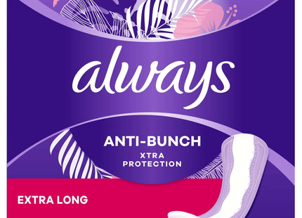 Always Xtra, Anti-Bunch, Xtra Protection, Daily Liners for Women, Extra Long, 68 Count (Pack Of 2)