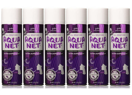 Aqua Net Extra Super Hold Professional Hair-Spray, Unscented ,Aerosol, 11 Ounce (Pack Of 6)