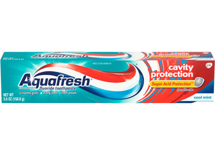 Aquafresh Cavity Triple Protection Fluoride Toothpaste, strong teeth & fresh breath, Cool Mint, 5.6 Ounce (Pack Of 20)