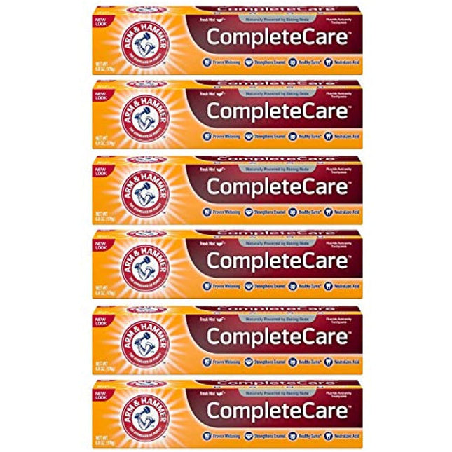 Arm & Hammer Complete Care, Stain Defense Fluoride Anticavity Toothpaste, 6 Ounce (Pack Of 6)