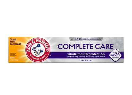 Arm & Hammer Complete Care, Stain Defense Fluoride Anticavity Toothpaste, 6 Ounce (Pack Of 12)