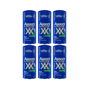 Arrid XX Extra Extra Dry, Solid Antiperspirant Deodorant, for Unisex, Unscented 2.6 Ounce (Pack Of 6)