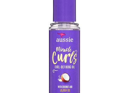 Aussie Miracle Curls, Curl-Defining Oil Hair Treatment, Coconut & Jojoba Oil, 3.2 fl Ounce (Pack Of 2)